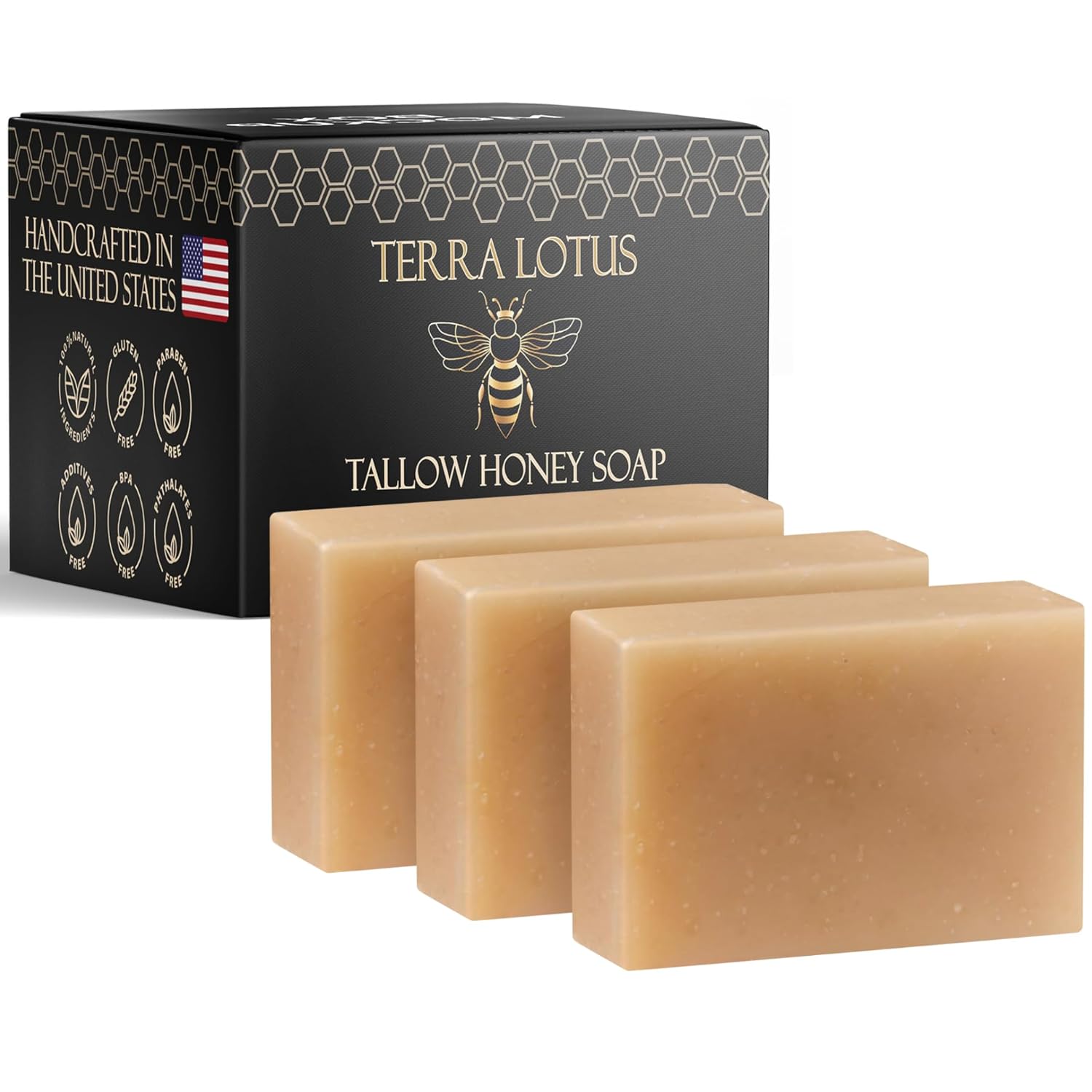Organic Tallow Soap with Organic Castor Oil & Raw Honey