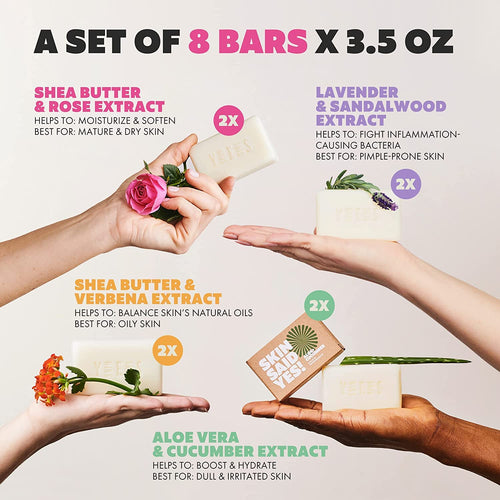 Organic Soaps Bars (Set of 8) - Shea Butter